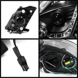 Spyder Nissan 350Z 03-05 Projector Headlights Halogen Model Only - DRL Black PRO-YD-N350Z02-DRL-BK SPYDER Headlights  AXOPROS