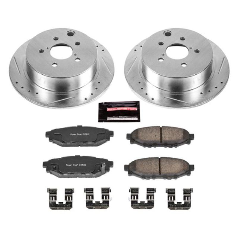 Power Stop 16-18 Subaru Crosstrek Rear Z23 Evolution Sport Brake Kit PowerStop Brake Kits - Performance D&S  AXOPROS