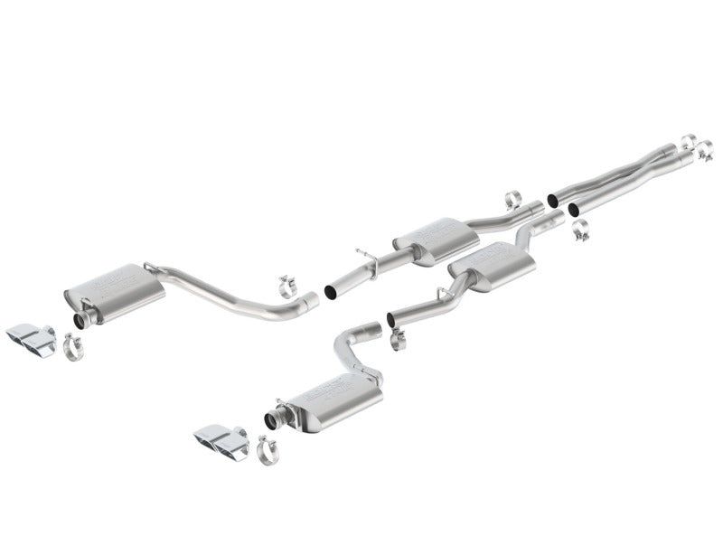 Borla 15-16 Dodge Challenger R/T 5.7L Dual Rectangle Angle Cut Dual Split Rear Exit ATAK Exhaust Borla Catback  AXOPROS