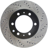 StopTech 07-08 Toyota FJ Cruiser / 05-08 Tacoma (6 lug) / 03-08 4 Runner (319mm disc) SportStop Slo Stoptech Brake Rotors - Slot & Drilled  AXOPROS