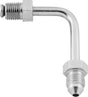 Twin Power Stainless Brake Fitting Male 3/8-24 Inverted Flare to AN-3 Male 90 Adaptor Tube Short TwinPower Fittings  AXOPROS