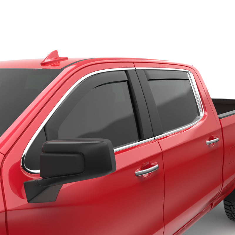 EGR 2019 Chevy 1500 Crew Cab In-Channel Window Visors - Matte EGR Wind Deflectors  AXOPROS