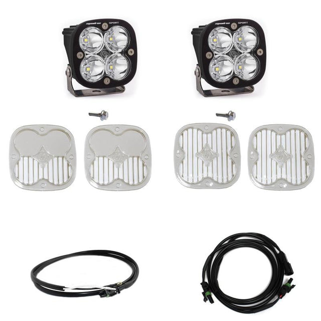 Baja Designs 2021+ Ford Bronco A Piller Light Kit Squadron Sport Spot w/Upfitter Baja Designs Light Bars & Cubes  AXOPROS