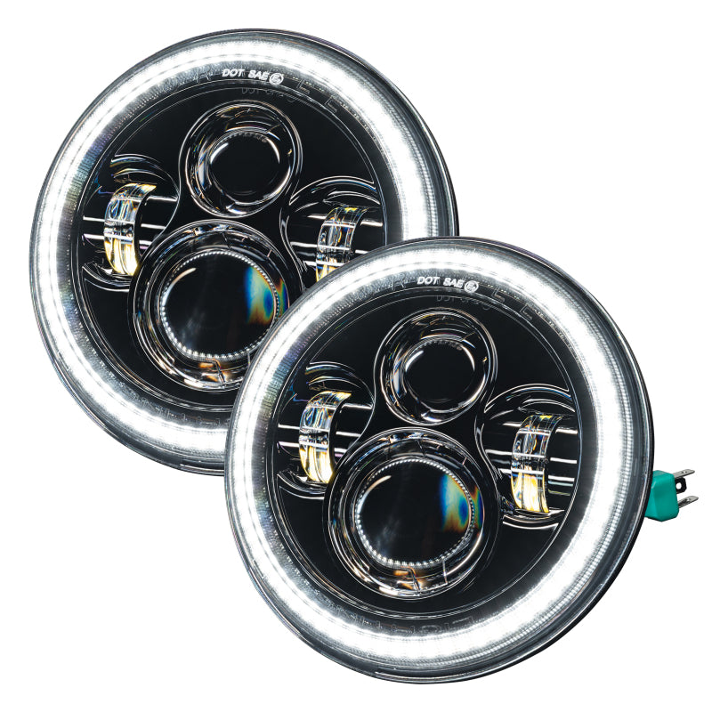 Oracle 07-18 Jeep Wrangler JK Switchback LED Halo Headlights - Amber/White - Switchback ORACLE Lighting Headlights  AXOPROS