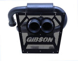 Gibson 2024 Cam-Am Maverick R 4in. T304 Stainless Round Dual Wall Slash-Cut Tip - Black Ceramic Gibson X Pipes  AXOPROS