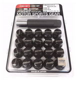 Rays M12x1.25 5 holes 16pcs nut, 4pcs Lock nut, 1 adapter & 1 lock nut key - Black Rays Lug Nuts  AXOPROS
