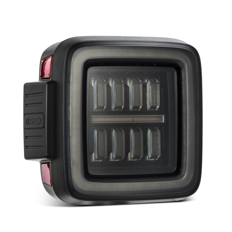 AlphaRex 18-23 Jeep Wrangler JL NOVA Prismatic LED Taillights Alpha-Black AlphaRex Tail Lights  AXOPROS