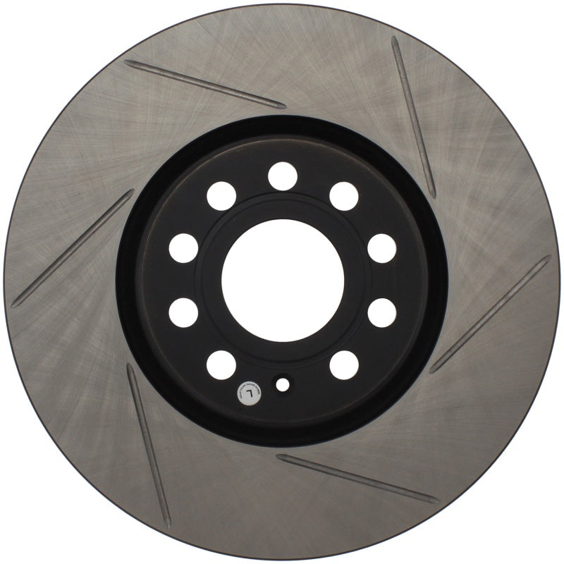 StopTech Power Slot 06-10 Audi A3 / 08-10 TT / 06-09 VW GTI Mlk V/Passat Left Front Slotted Rotor Stoptech Brake Rotors - Slotted  AXOPROS