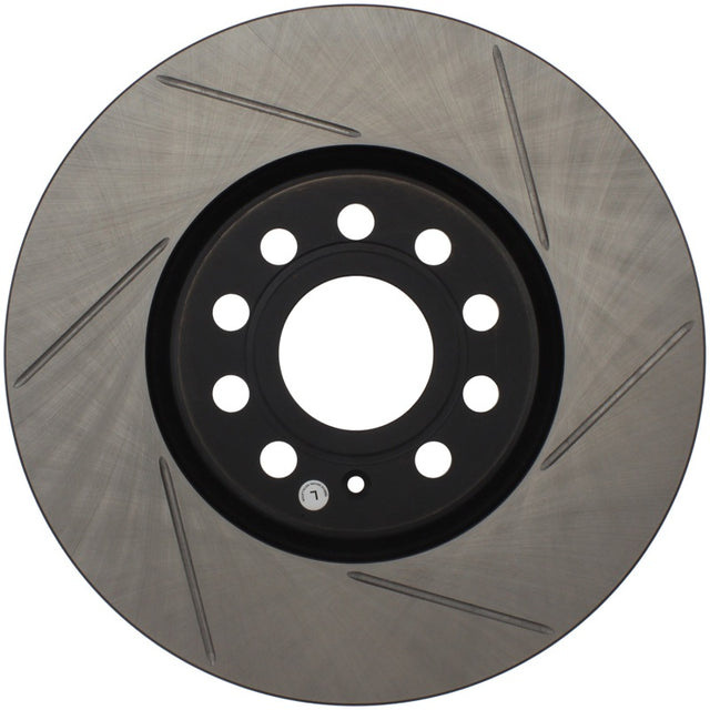 StopTech Power Slot 06-10 Audi A3 / 08-10 TT / 06-09 VW GTI Mlk V/Passat Left Front Slotted Rotor Stoptech Brake Rotors - Slotted  AXOPROS