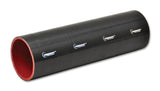 Vibrant 4 Ply Reinforced Silicone Straight Hose Coupling - 2.5in I.D. x 12in long (BLACK) Vibrant Silicone Couplers & Hoses  AXOPROS