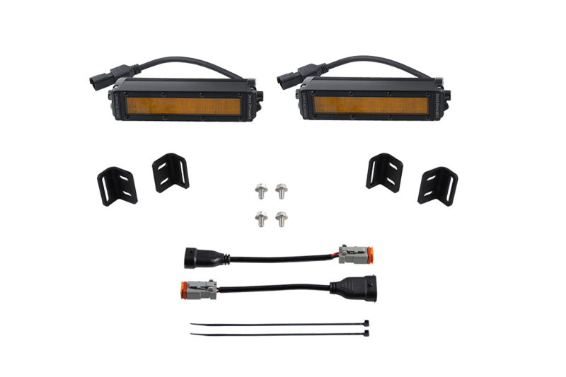 Diode Dynamics 2022 Toyota Tundra SS6 LED Fog Light Kit - Amber Wide Diode Dynamics Fog Lights  AXOPROS