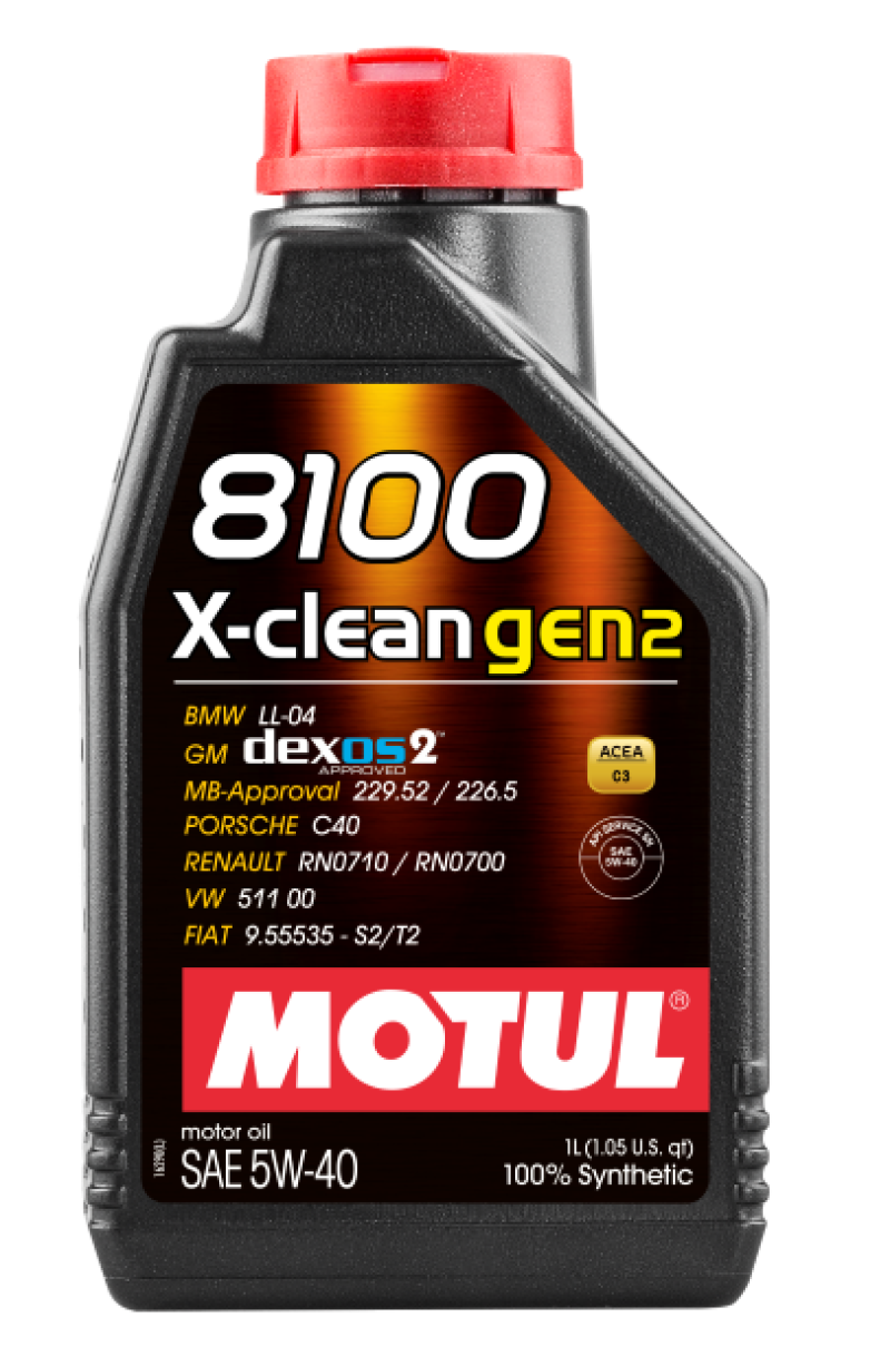 Motul 1L Synthetic Engine Oil 8100 X-CLEAN Gen 2 5W40 Motul Motor Oils  AXOPROS