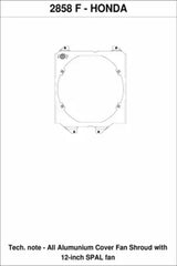 CSF 92-00 Honda Civic All-Aluminum Fan Shroud w/12in SPAL Fan CSF Fans & Shrouds  AXOPROS