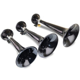 Kleinn Black Triple Horn/ 15In/13In/11In - High Impact ABS Trumpet/ Zinc Alloy Base Kleinn Air Horns Horns  AXOPROS