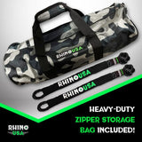 Rhino USA 7/8In X 30Ft Kinetic Rope Recovery Kit W/Soft Shackles (Black) Rhino USA Cargo Tie-Downs  AXOPROS