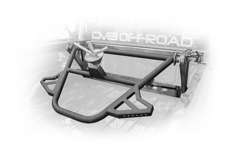DV8 Offroad 2019+ Jeep Gladiator In-Bed Adjustable Tire Carrier DV8 Offroad Chase Racks  AXOPROS