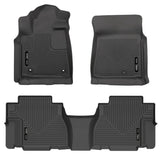Husky Liners 12-22 Toyota Sequoia Weatherbeater Front & 2nd Seat Floor Liners - Black Husky Liners Floor Mats - Rubber  AXOPROS
