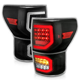 ANZO ANZO 2007-2013 Toyota Tundra LED Taillights Plank Style Black w/Clear Lens Tail Lights aftermarket performance part