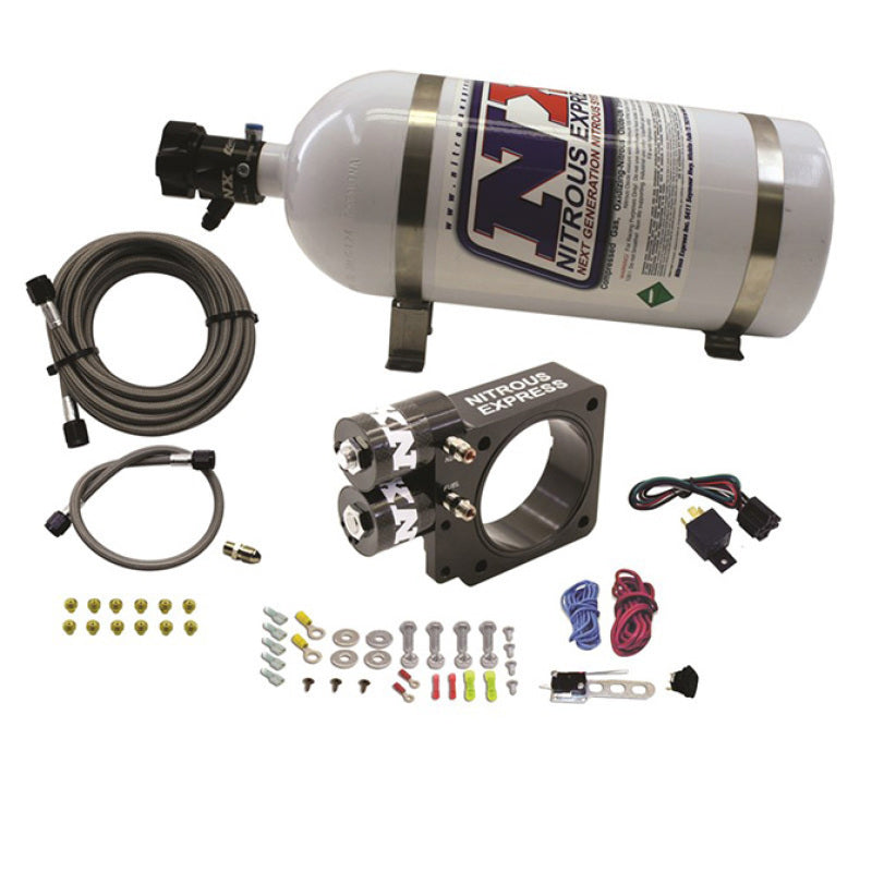 Nitrous Express Nitrous Express 86-93 Ford Mustang GT 5.0L (Pushrod) Nitrous Plate Kit w/10lb Bottle Nitrous Systems aftermarket performance part