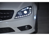 Spyder Mercedes Benz C-Class 08-11 Projector Headlights Halogen - DRL Blk PRO-YD-MBW20408-DRL-BK SPYDER Headlights  AXOPROS