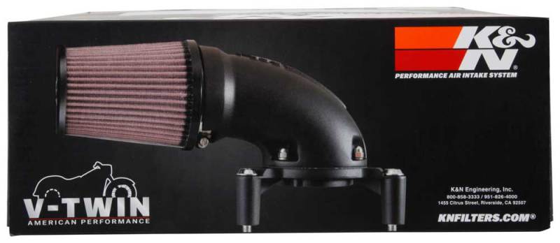 K&N 01-17 Harley Davidson Softail / Dyna FI Performance Air Intake System Silver K&N Engineering Cold Air Intakes  AXOPROS