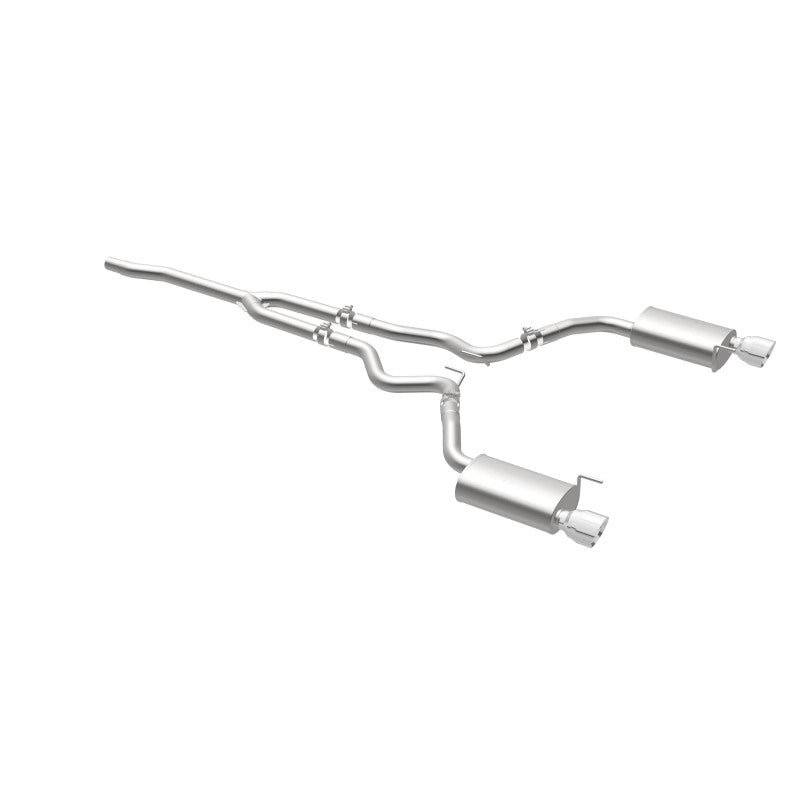 MagnaFlow Cat Back, SS, 2.5in, Street, Dual Split Polished 4.5in Tips 2015 Ford Mustang Ecoboost Magnaflow Catback  AXOPROS