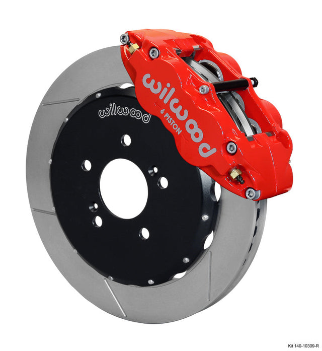 Wilwood Narrow Superlite 6R Front Hat Kit 12.88in Red Honda S2000 Wilwood Big Brake Kits  AXOPROS