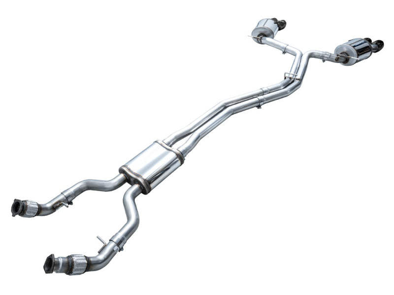 AWE Tuning 19-23 Audi C8 S6/S7 2.9T V6 AWD Touring Edition Exhaust - Diamond Black Tips AWE Tuning Catback  AXOPROS