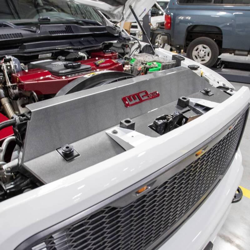 Wehrli 13-18 Cummins Fabricated Aluminum Radiator Cover - Bengal Red Wehrli Radiator Shrouds  AXOPROS