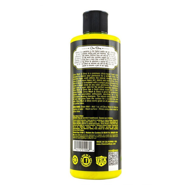 Chemical Guys Citrus Wash & Gloss Concentrated Car Wash - 16oz Chemical Guys Washes & Soaps  AXOPROS