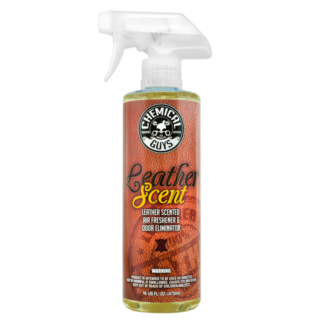 Chemical Guys Leather Scent Air Freshener & Odor Eliminator - 16oz Chemical Guys Surface Cleaners  AXOPROS