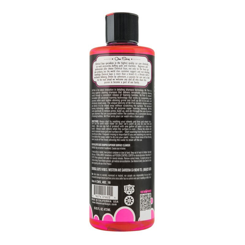 Chemical Guys Mr. Pink Super Suds Shampoo & Superior Surface Cleaning Soap - 16oz Chemical Guys Washes & Soaps  AXOPROS