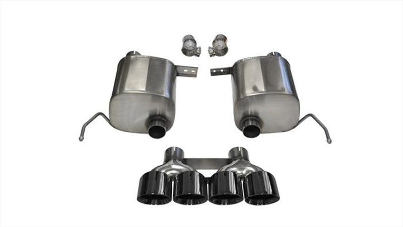 Corsa 14-19 Chevy Corvette C7 Coupe 6.2L V8 AT/MT 2.75in Valve-Back Dual Rear Exit Black Xtreme Exht CORSA Performance Axle Back  AXOPROS
