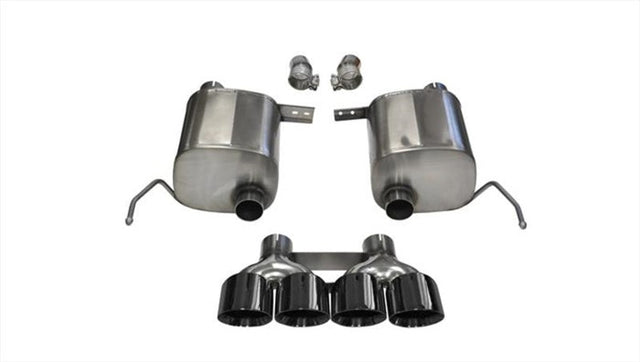 Corsa 14-19 Chevy Corvette C7 Coupe 6.2L V8 AT/MT 2.75in Valve-Back Dual Rear Exit Black Xtreme Exht CORSA Performance Axle Back  AXOPROS