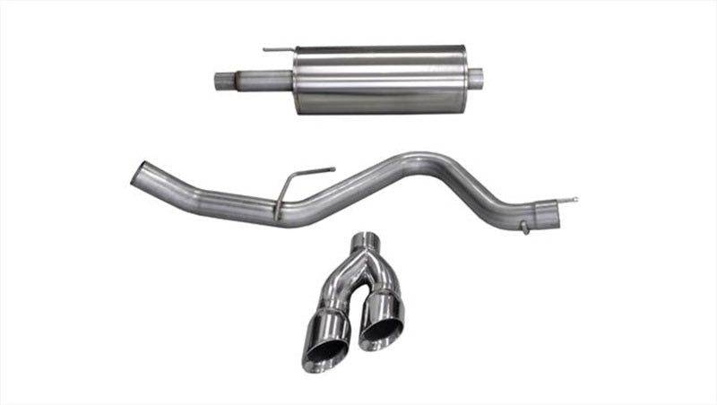 Corsa 15-20 Ford F-150 5.0L V8 (Super Crew Cab) Polished Sport Single Side Dual 4in Tips CB Exhaust CORSA Performance Catback  AXOPROS