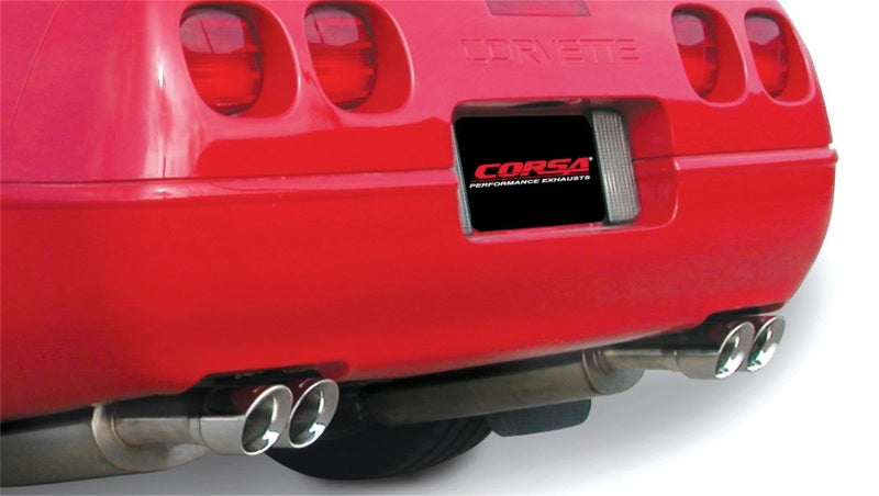 Corsa 1986-1991 Chevrolet Corvette C4 5.7L V8 L98 Polished Sport Cat-Back Exhaust CORSA Performance Catback  AXOPROS