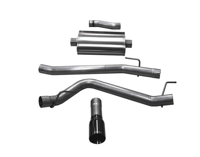 Corsa 20-25 Jeep Gladiator JT 3.6L Single Side Exit Cat-Back Exhaust System w/ Single 4in Black Tip CORSA Performance Catback  AXOPROS