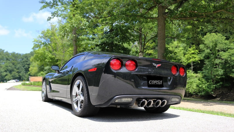 Corsa 2005-2007 Chevrolet Corvette (C6) 6.0L/6.2L Polished Xtreme Axle-Back Exhaust w/4.5in Tips CORSA Performance Axle Back  AXOPROS