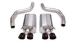 Corsa 2006-2013 Chevrolet Corvette C6 Z06 7.0L V8 Black Sport Axle-Back Exhaust CORSA Performance Axle Back  AXOPROS