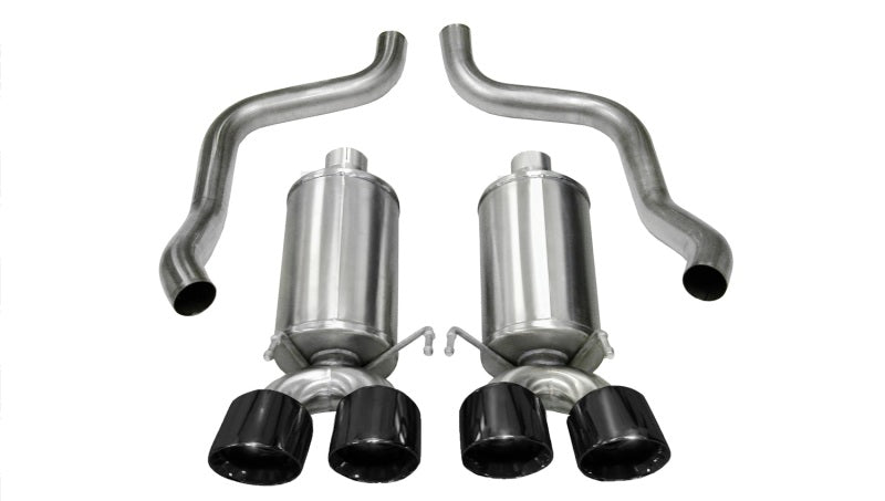 Corsa 2009-2013 Xtreme Axle-Back Exhaust w/Dual Black 3.5in Tips 09-13 Chevrolet Corvette C6 6.2L V8 CORSA Performance Axle Back  AXOPROS