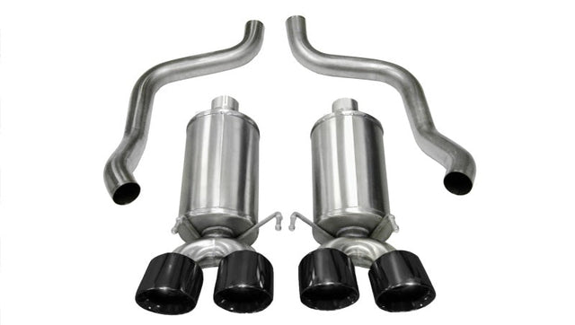 Corsa 2009-2013 Xtreme Axle-Back Exhaust w/Dual Black 3.5in Tips 09-13 Chevrolet Corvette C6 6.2L V8 CORSA Performance Axle Back  AXOPROS