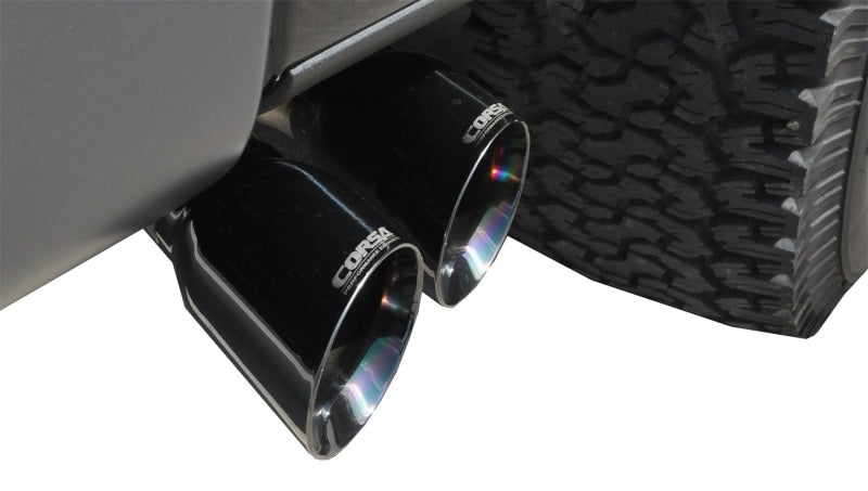 Corsa 2011-2014 Ford F-150 Raptor 6.2L V8 145in Wheelbase Black Xtreme Cat-Back Exhaust CORSA Performance Catback  AXOPROS