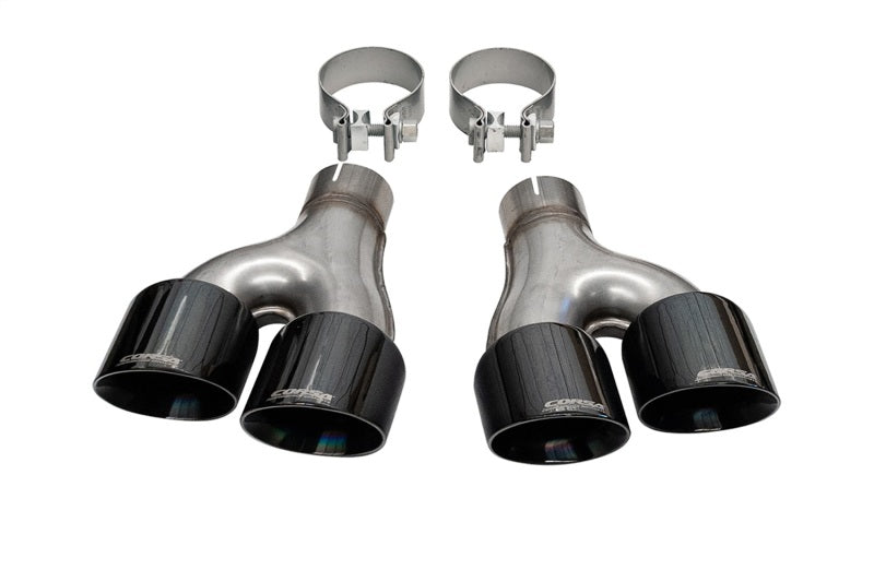 Corsa 2011-2021 Jeep Grand Cherokee Twin 2.5in Inlet / 4in Outlet Black PVD Pro-Series Tip Kit CORSA Performance Tips  AXOPROS