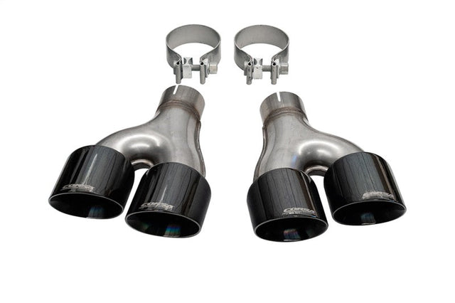 Corsa 2011-2021 Jeep Grand Cherokee Twin 2.5in Inlet / 4in Outlet Black PVD Pro-Series Tip Kit CORSA Performance Tips  AXOPROS