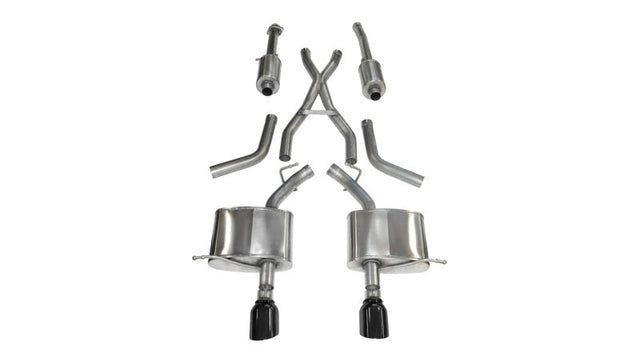 Corsa 2011-2024 Dodge Durango 5.7L V8 Black Sport Dual Rear Cat-Back Exhaust CORSA Performance Catback  AXOPROS