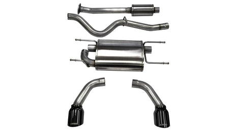 Corsa 2012-2020 Scion FRS / Subaru BRZ Black Tip Sport Cat-Back Exhaust CORSA Performance Catback  AXOPROS