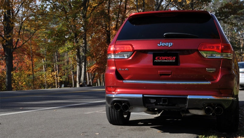 Corsa 2014-2021 Jeep Grand Cherokee Summit Edition Black 2.5in Dual Rear Exit Cat-Back Exhaust CORSA Performance Catback  AXOPROS