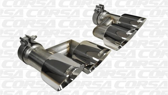 Corsa 2015-2017 Ford Mustang GT 5.0 Polish Quad Tips Kit CORSA Performance Tips  AXOPROS