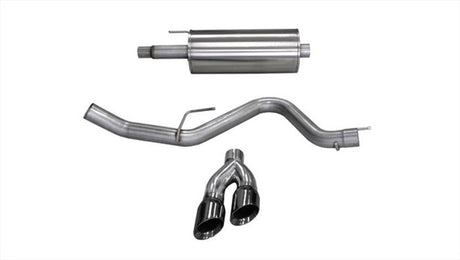 Corsa 2015-2020 Ford F-150 5.0L V8 (Super Crew Cab) Black Sport Single Side Dual 4in Tips CB Exhaust CORSA Performance Catback  AXOPROS