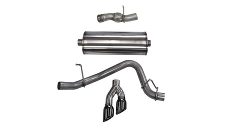 Corsa 2015-2020 GMC Yukon Denali 6.2L V8 Single Side Exit Cat-Back Exhaust w/ Polished Black Tips CORSA Performance Catback  AXOPROS